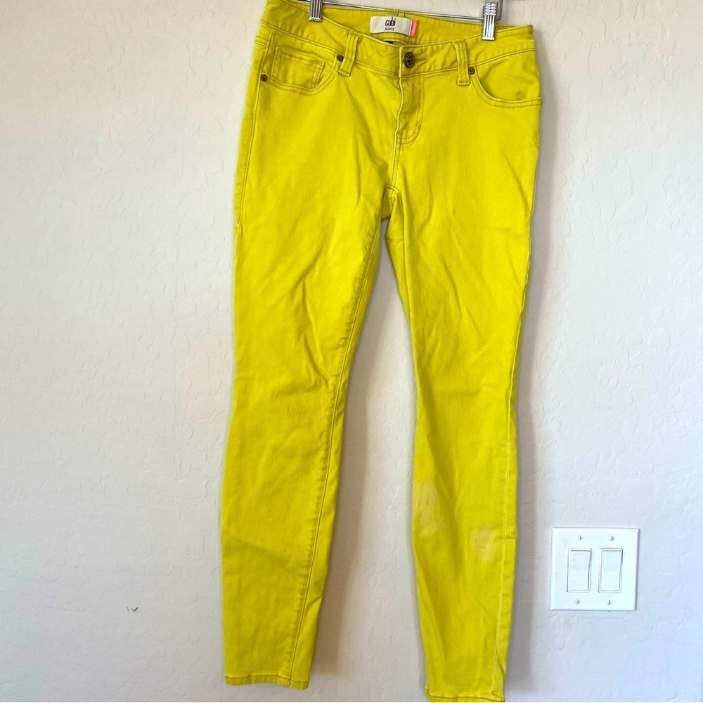 Cabi Womens Skinny Jeans Size 4 Citron Yellow Denim Stretch #5084 - Picture 1 of 7
